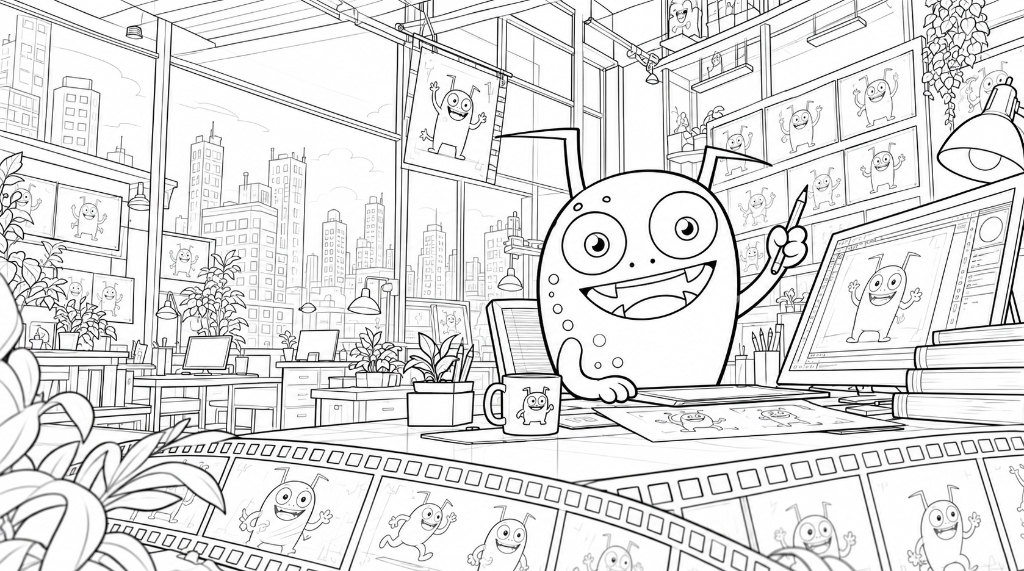 Rough 2D Storyboard Pencil Sketch